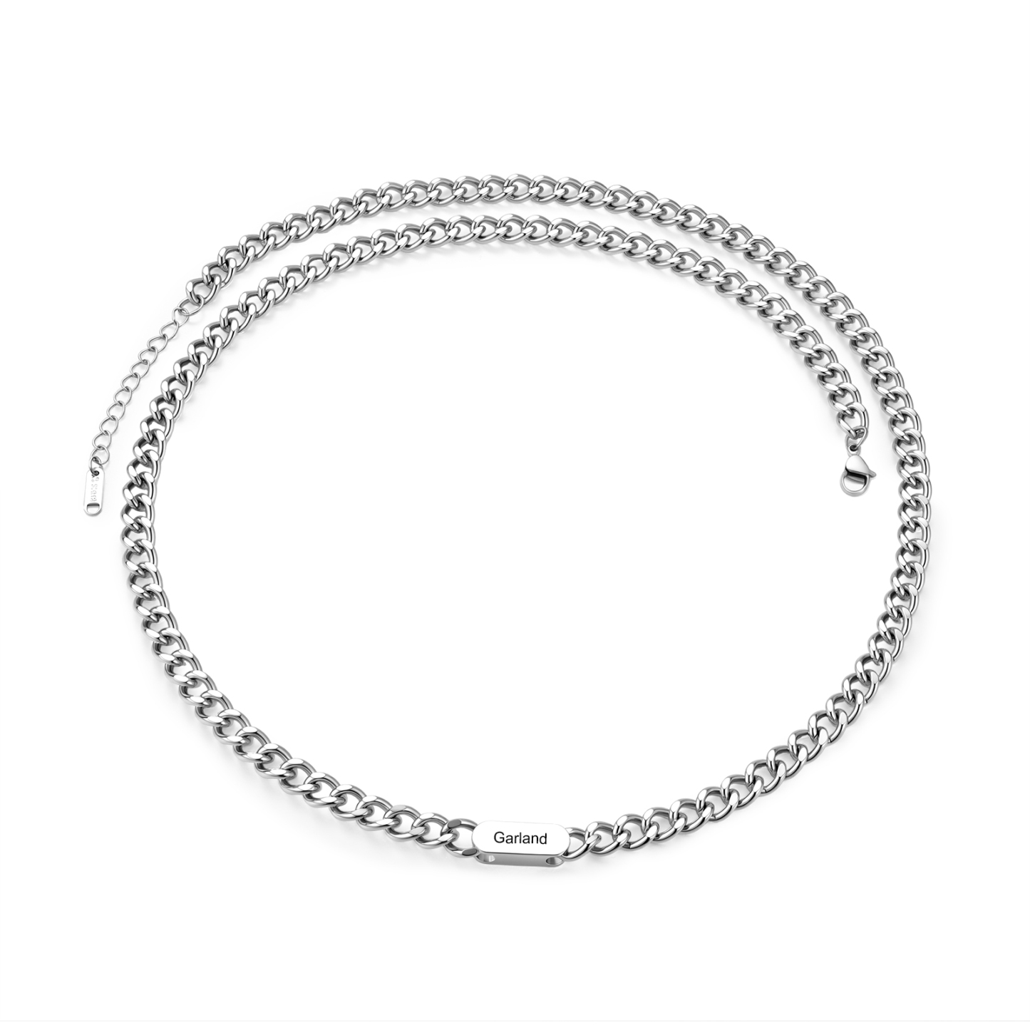 Personalized Men’s Stainless Steel Necklace Custom With 1-6 Engraved Names Gift For Dad Husband