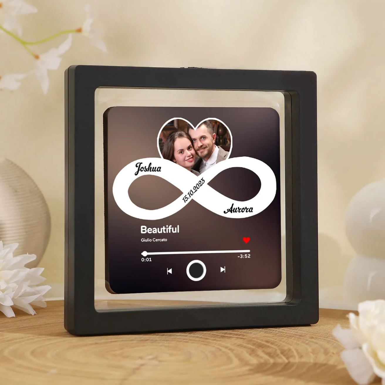 Personalized Fridge Magnet with Photo, Names & Date – A Romantic Couple Keepsake | Jessemade