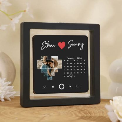 Personalized Photo Fridge Magnet with Custom 2 Names & 1 Date & 1 Photo – Elegant Gift for Couple | Jessemade