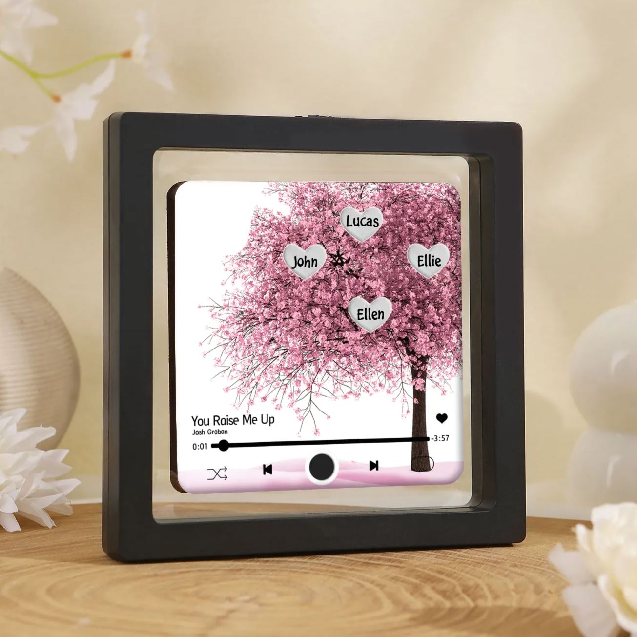 Personalized Acrylic Refrigerator Magnet with Custom 4 Names and Song Gift for Parents | Jessemade