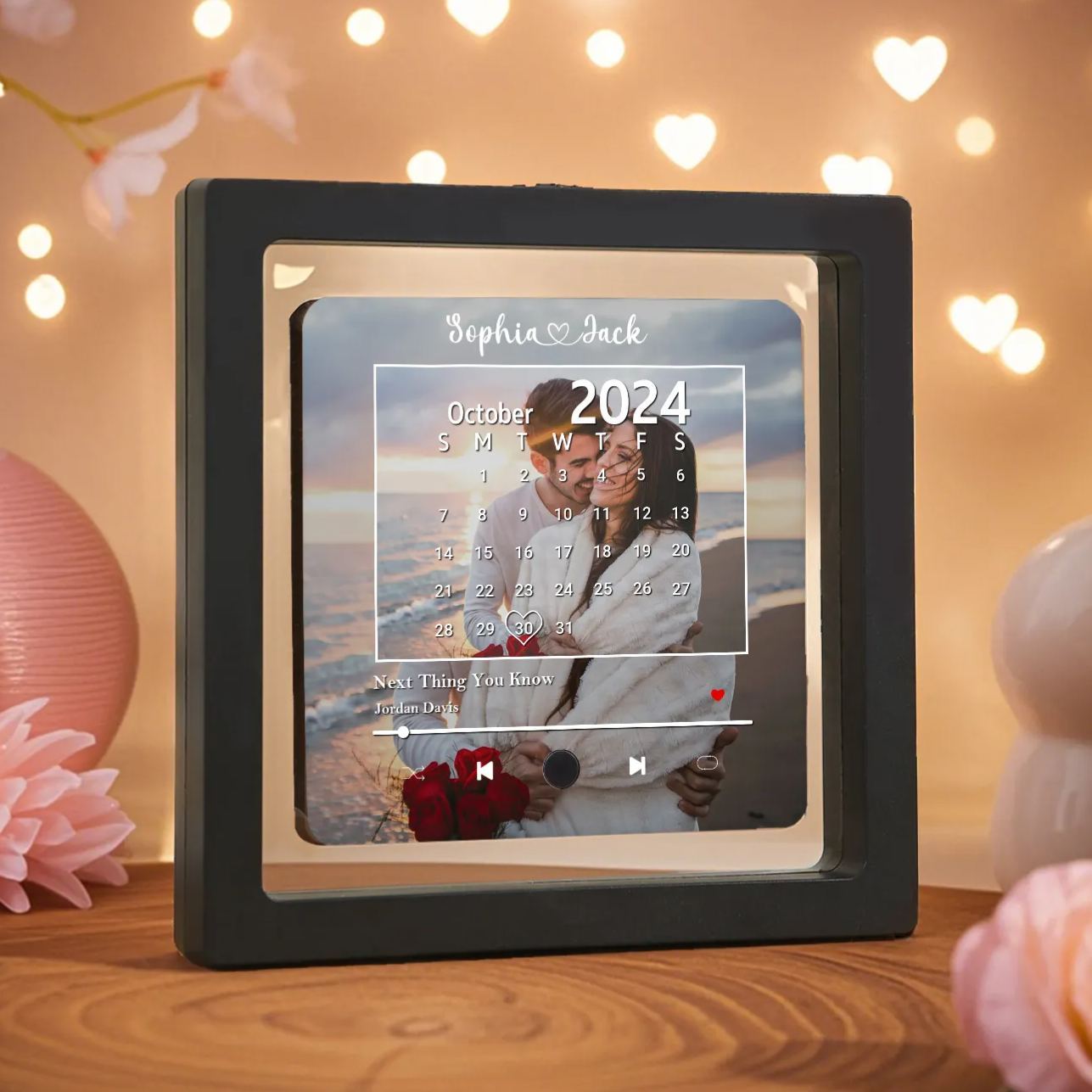 Personalized Music Refrigerator Magnet – Custom Photo & Song | Valentine's Gift for Him/Her | Jessemade