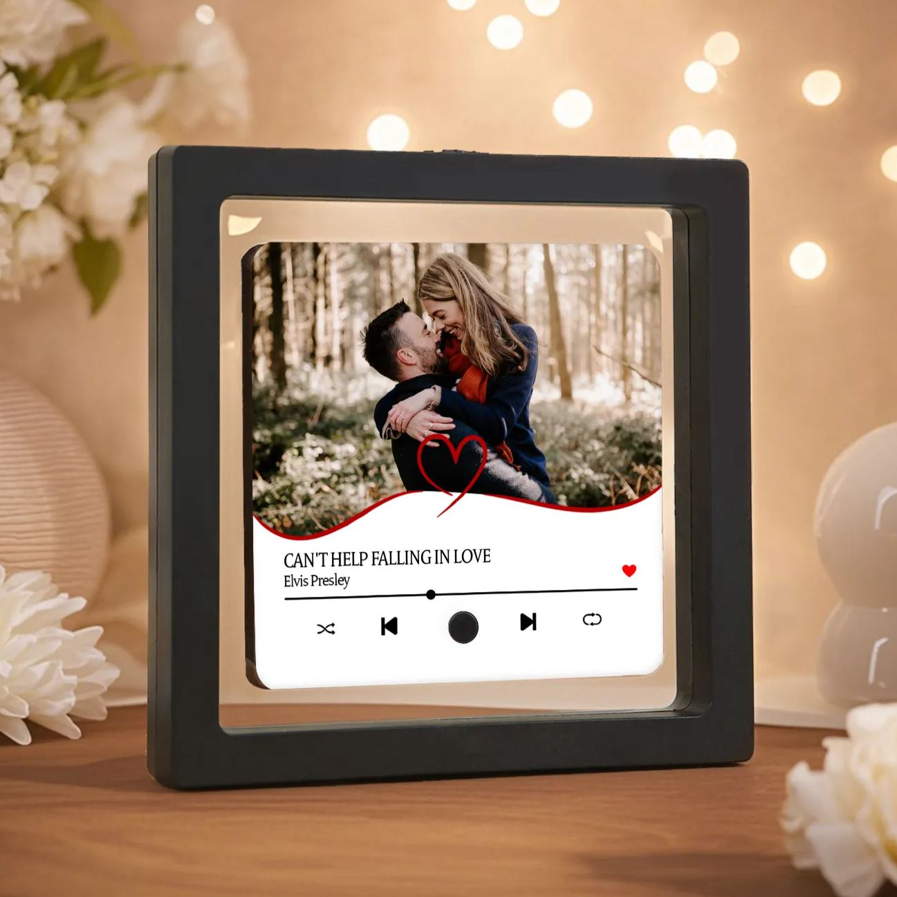 Personalized Music Fridge Magnet with 2 Names, 1 Photo & 1 Song – Valentine’s Day Gift for Him | Jessemade