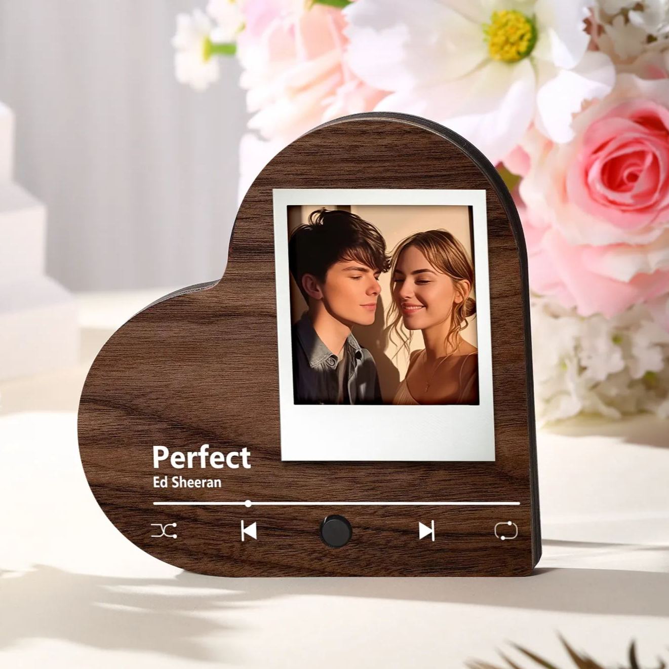 Personalized Couple Fridge Magnets – Customize with Photos and Favorite Songs – Valentine's Day Heart Home Decor | Jessemade