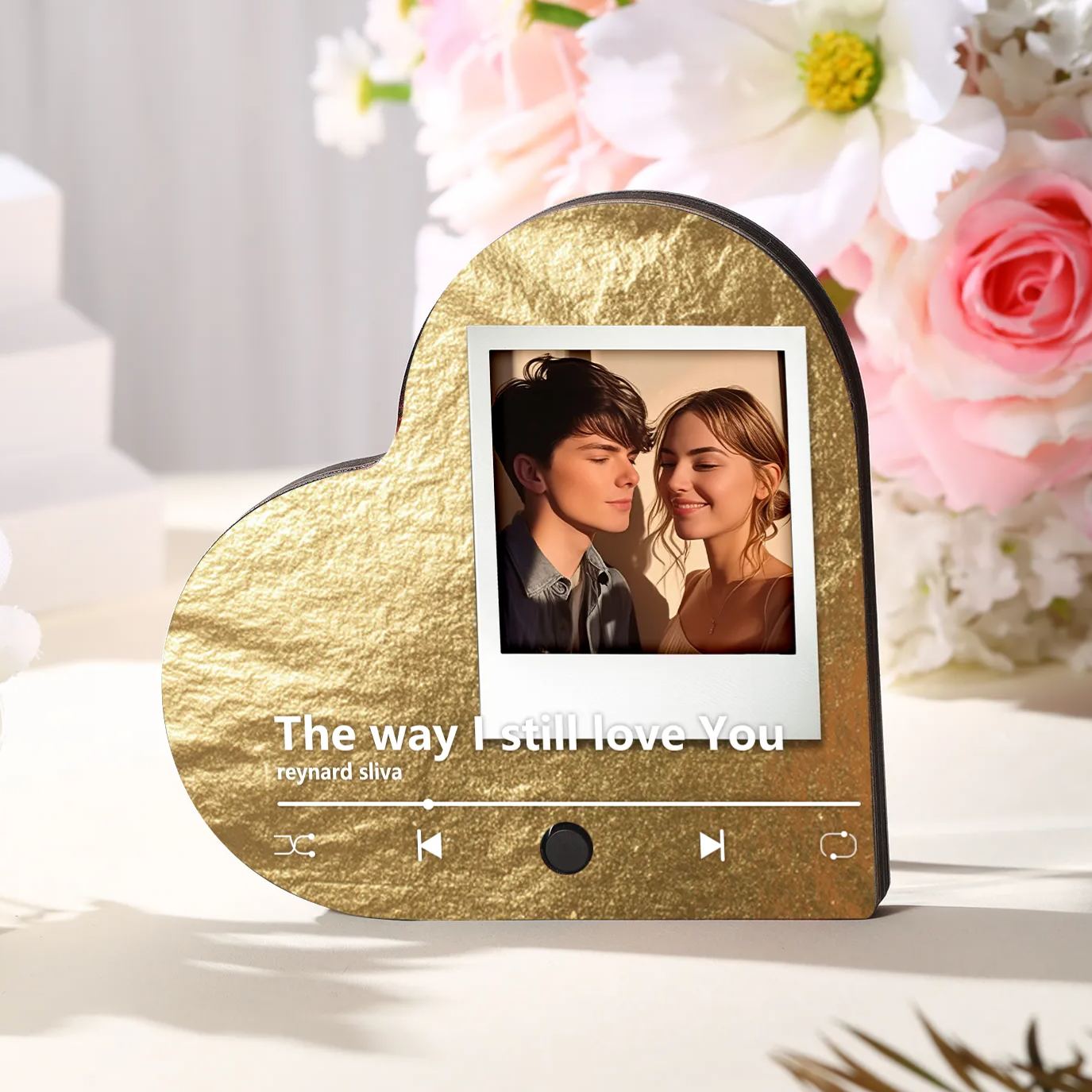 Personalized Couple Fridge Magnets – Customize with Photos and Favorite Songs Valentine's Day Home Decor | Jessemade