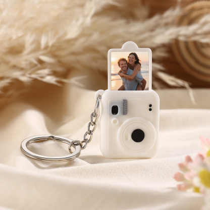 Personalized Mini Camera Keychain Custom With A Pull-Out Photo
