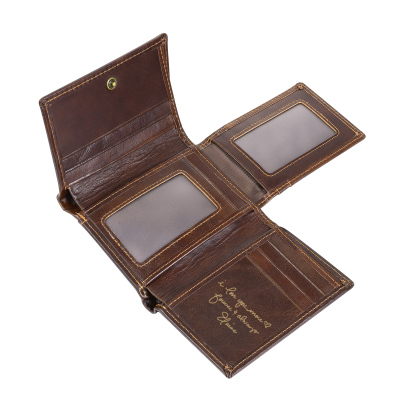 Personalized Genuine Leather Wallet With RFID Protection Trifold Custom With Initials And Name