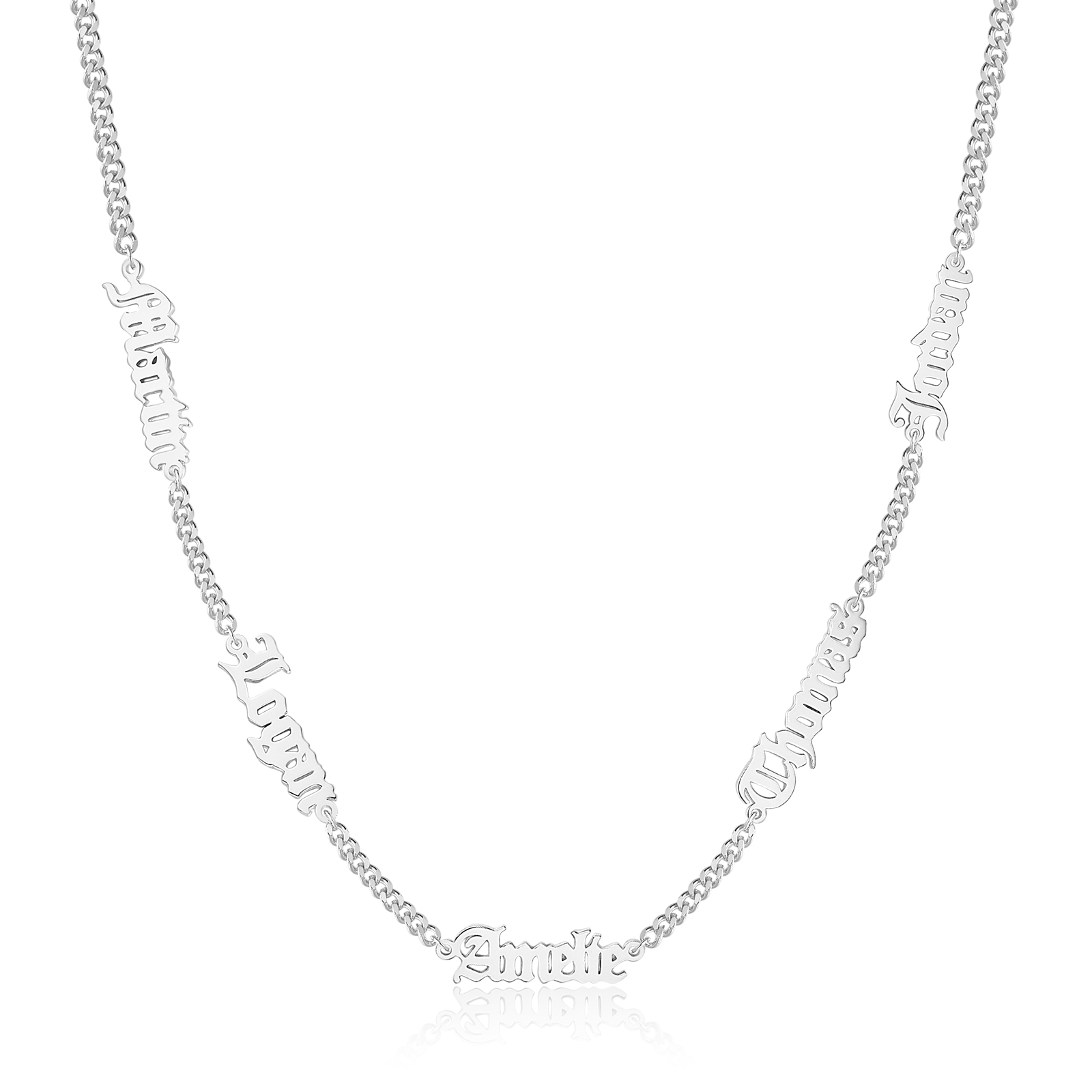 Personalized Men's Necklace, 1 to 5 Names - For Boyfriend, Dad, Grandpa | Jessemade