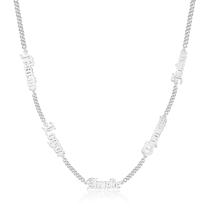 Personalized Men's Necklace, 1 to 5 Names - For Boyfriend, Dad, Grandpa | Jessemade