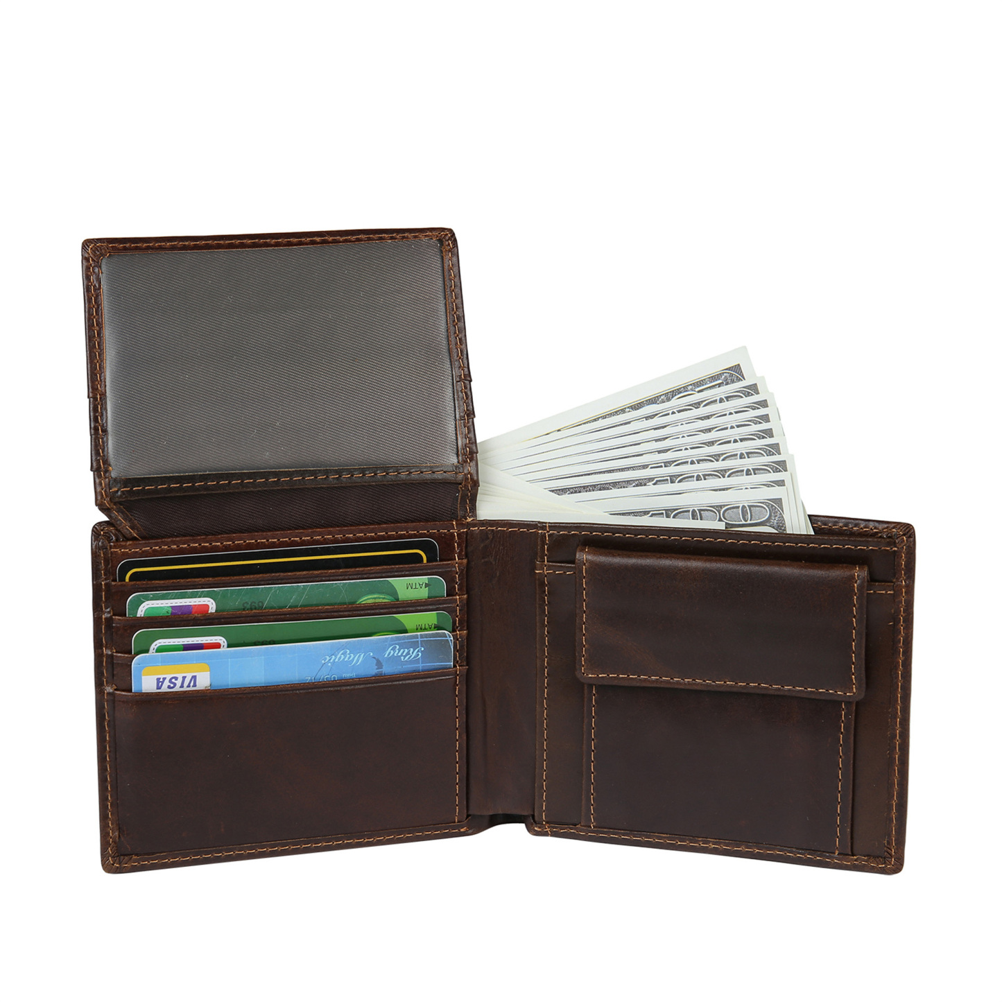 Personalized Engraved Photo Genuine Leather Wallet for Men Pinky Promise