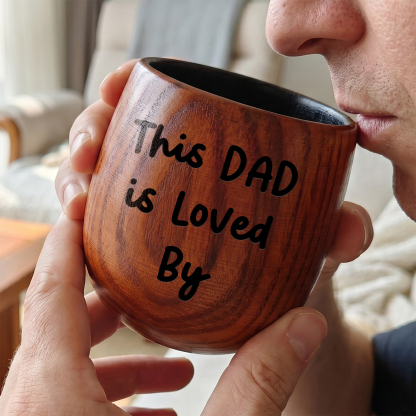 Personalized Wooden Whiskey Tumbler Engraved Mug Customized with 1-8 Kids Names