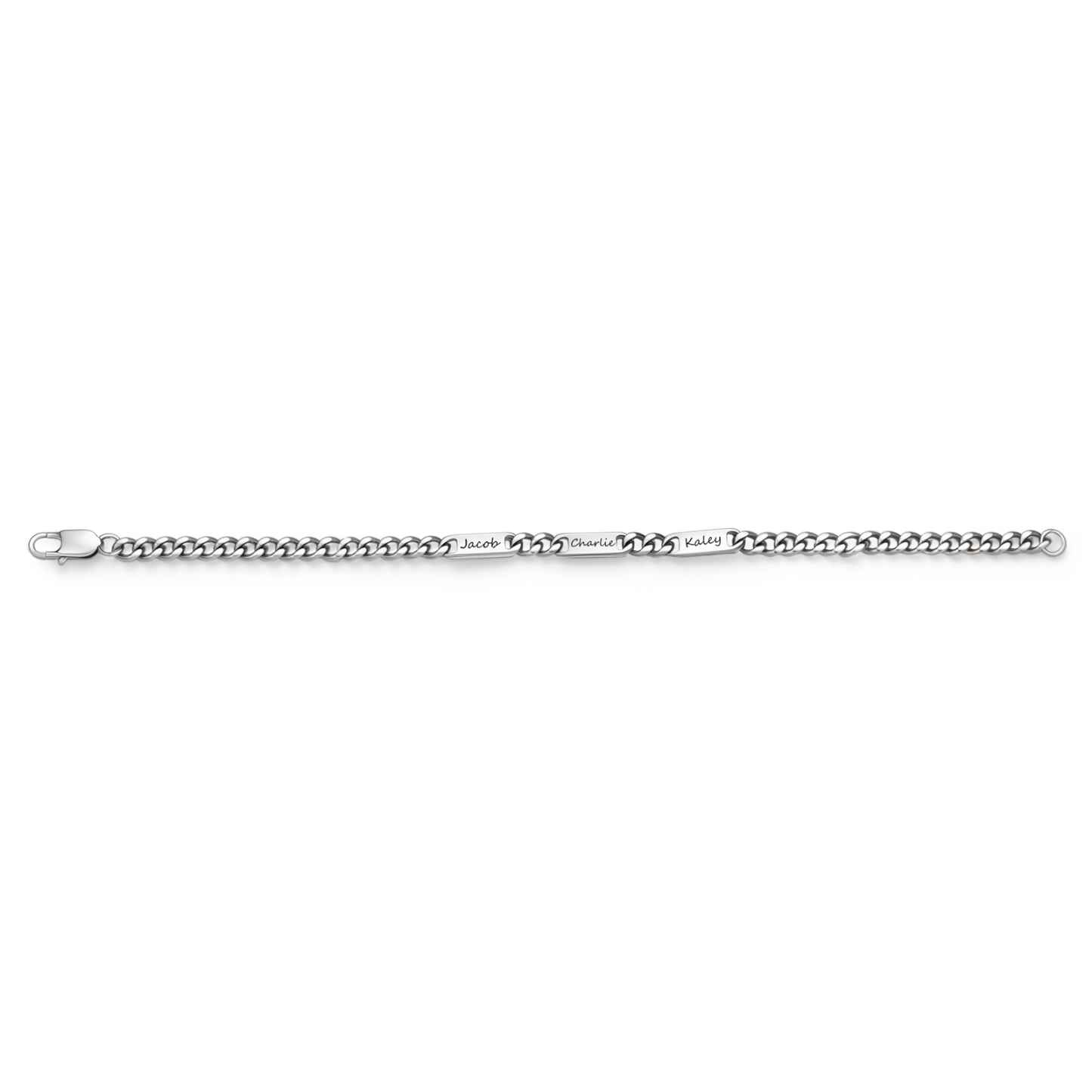 Personalized Cuban Link Bracelet For Men Customized with 2-6 Name Stainless Steel