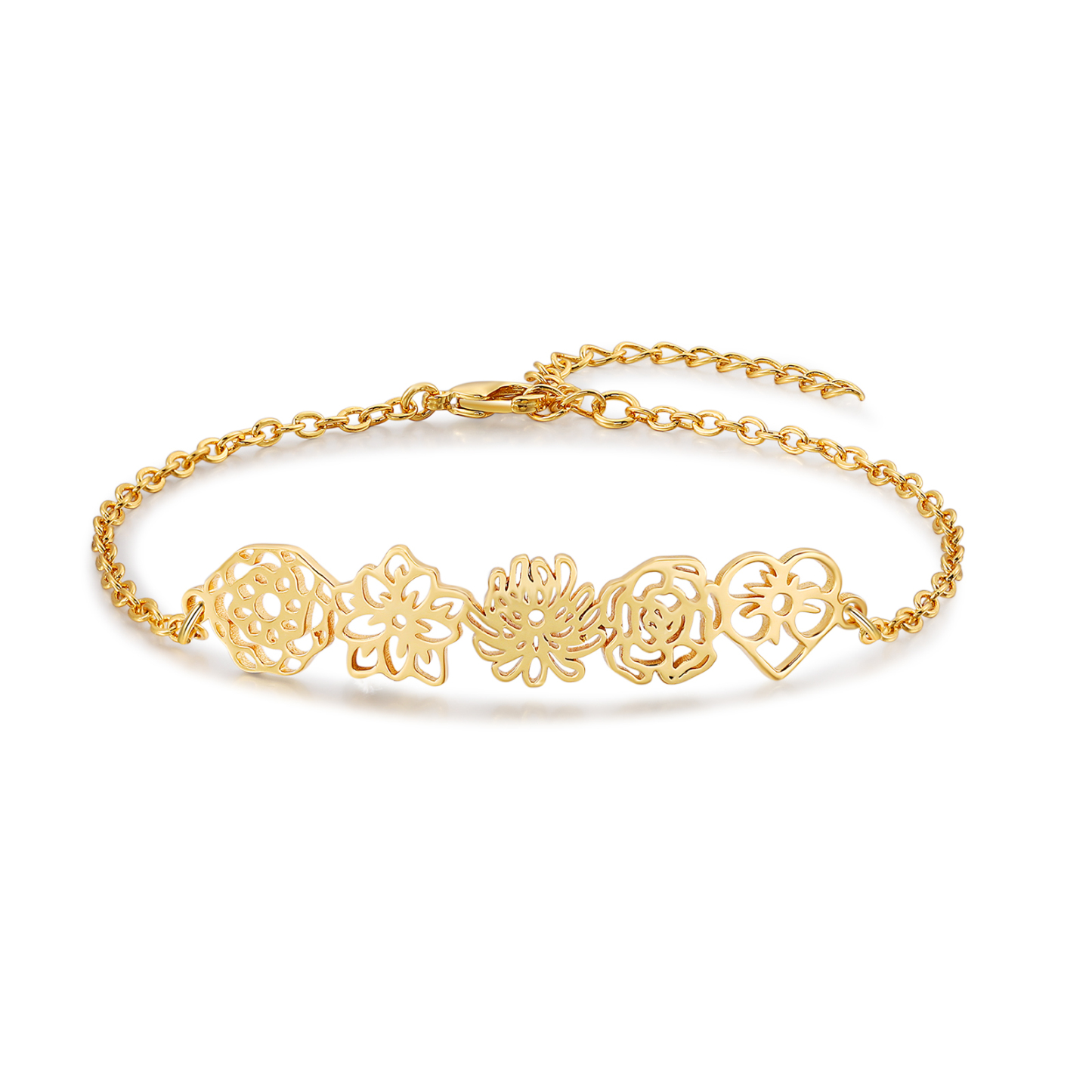 Personalized Birth Flower Earring Floral Dangle Earrings