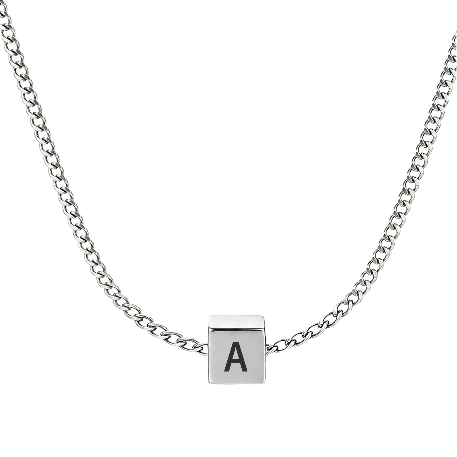 Personalized Men’s Stainless Steel Necklace with Letter Beads – Custom Name Gift for Him, Anniversary or Birthday Gift for Him, Husband or Boyfriend | Jessemad