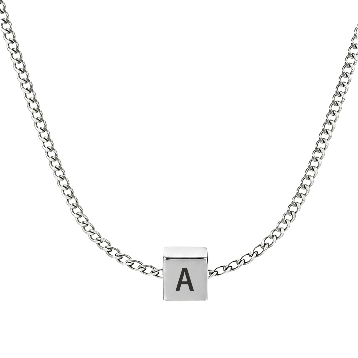Personalized Men’s Stainless Steel Necklace with Letter Beads – Custom Name Gift for Him, Anniversary or Birthday Gift for Him, Husband or Boyfriend | Jessemad