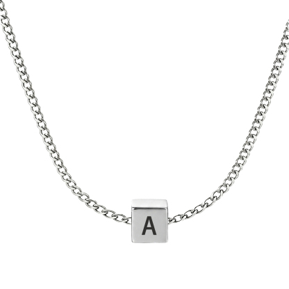 Personalized Men’s Stainless Steel Necklace with Letter Beads – Custom Name Gift for Him, Anniversary or Birthday Gift for Him, Husband or Boyfriend | Jessemad