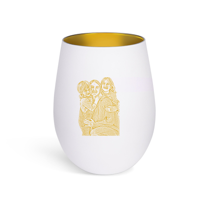 Personalized glass candle holder custom with photo gift for Mom