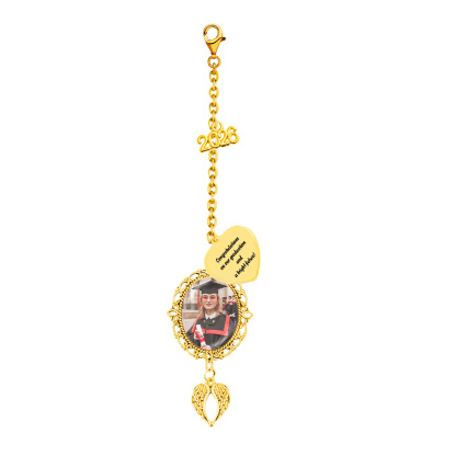 Custom Photo Graduation Tassel Charm 2026 Memorial Grad Cap Charm