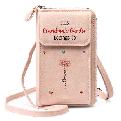 Custom Crossbody Phone Purse with Name Practical Gift for Grandma & Mom | Jessemade