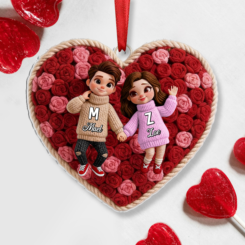 Personalized Couple Heart Keychain with First Names – Unique Gift | Jessemade.com