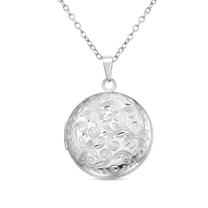Personalized Locket Necklace Custom with Photo & Text NFC for Women